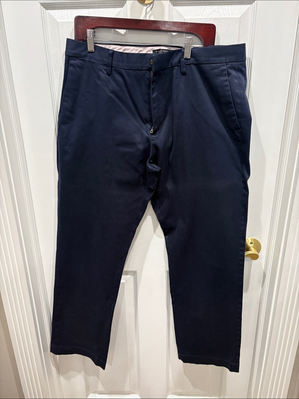 Banana Republic Emerson straight leg navy chinos